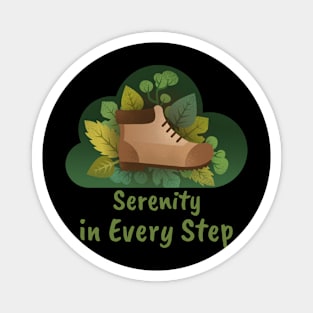 Serenity in Every Step Mountain Trekking Magnet